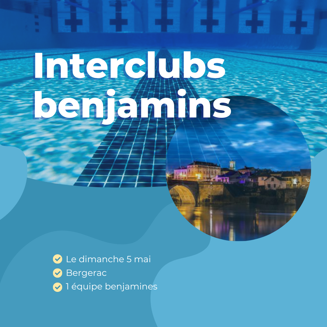 Interclubs benjamins le dimanche 05 mai à Bergerac