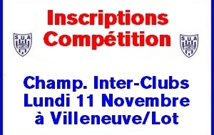 Championnats Interclubs - Poule 47/24 à Villeneuve le 11 Novembre