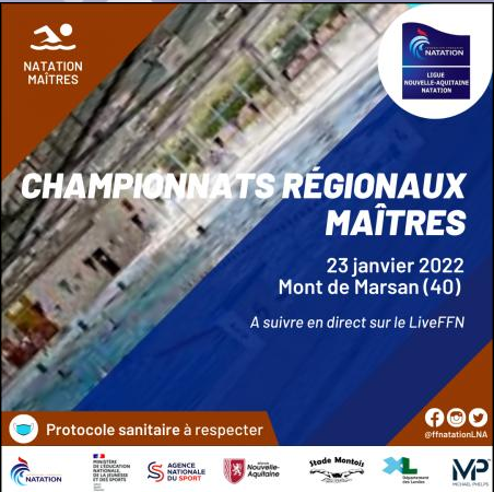 Championnats Régionaux des Maitres à Mont de Marsan le Dimanche 23 Janvier
