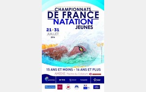 Championnats de France jeunes du 21 au 25 juillet à Amiens