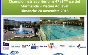Championnats et critériums 47 - partie 2 à Marmande - dimanche 20 novembre
