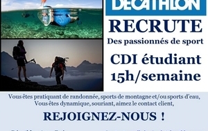 Notre partenaire Décathlon recrute