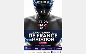 Championnats de France des Maîtres à Dunkerque du 23 au 26 mars 2017