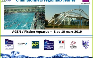 Championnats régionaux jeunes 50m à Agen du 8 au 10 mars 2019