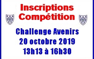 Inscriptions  Challenge Avenirs  - 20 octobre à Agen