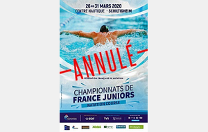 Championnats de France Juniors annulés