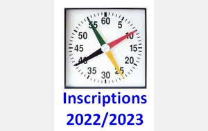 Inscriptions 2022-2023