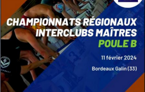 Interclubs maitres le Dimanche 11 Février à Bordeaux