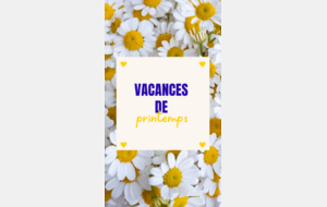 Vacances de printemps