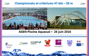 Championnats du Lot et Garonne à Agen les 25 et 26 juin 2016