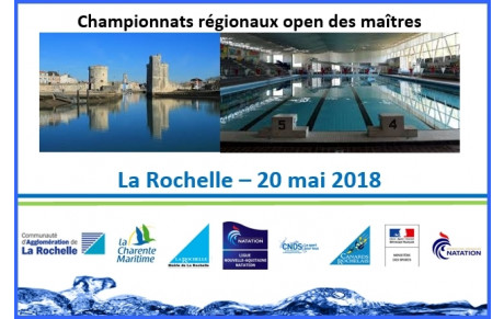 Championnats Régionaux Open des Maîtres - 50 m à La Rochelle le 20 mai 2018