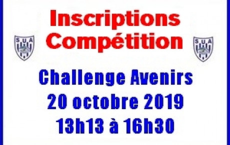 Inscriptions &quot;Challenge Avenirs&quot; - 20 octobre à Agen