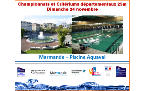 Championnats départementaux  le 24 novembre à Marmande