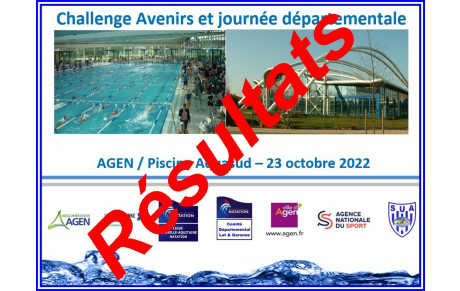 Résultats Challenge Avenirs et Journée départementale à Agen le 23 octobre 2022
