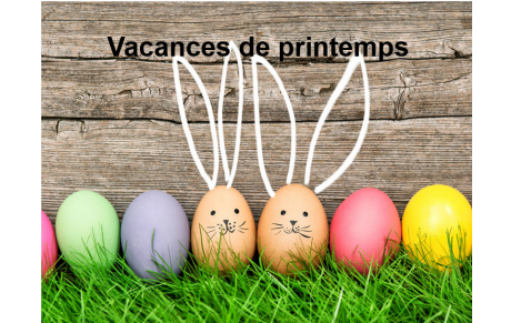 Programme entrainements vacances de Pâques