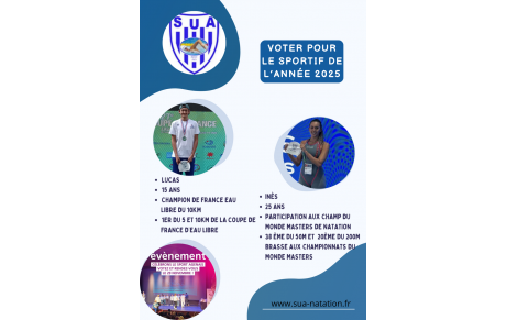 Voter pour le sportif de l'année 2025