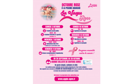 La vague rose à la piscine Aquasud